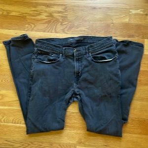 Mens Old Navy Slim Fit Black Rinse Denim Jeans Size 36 x 32